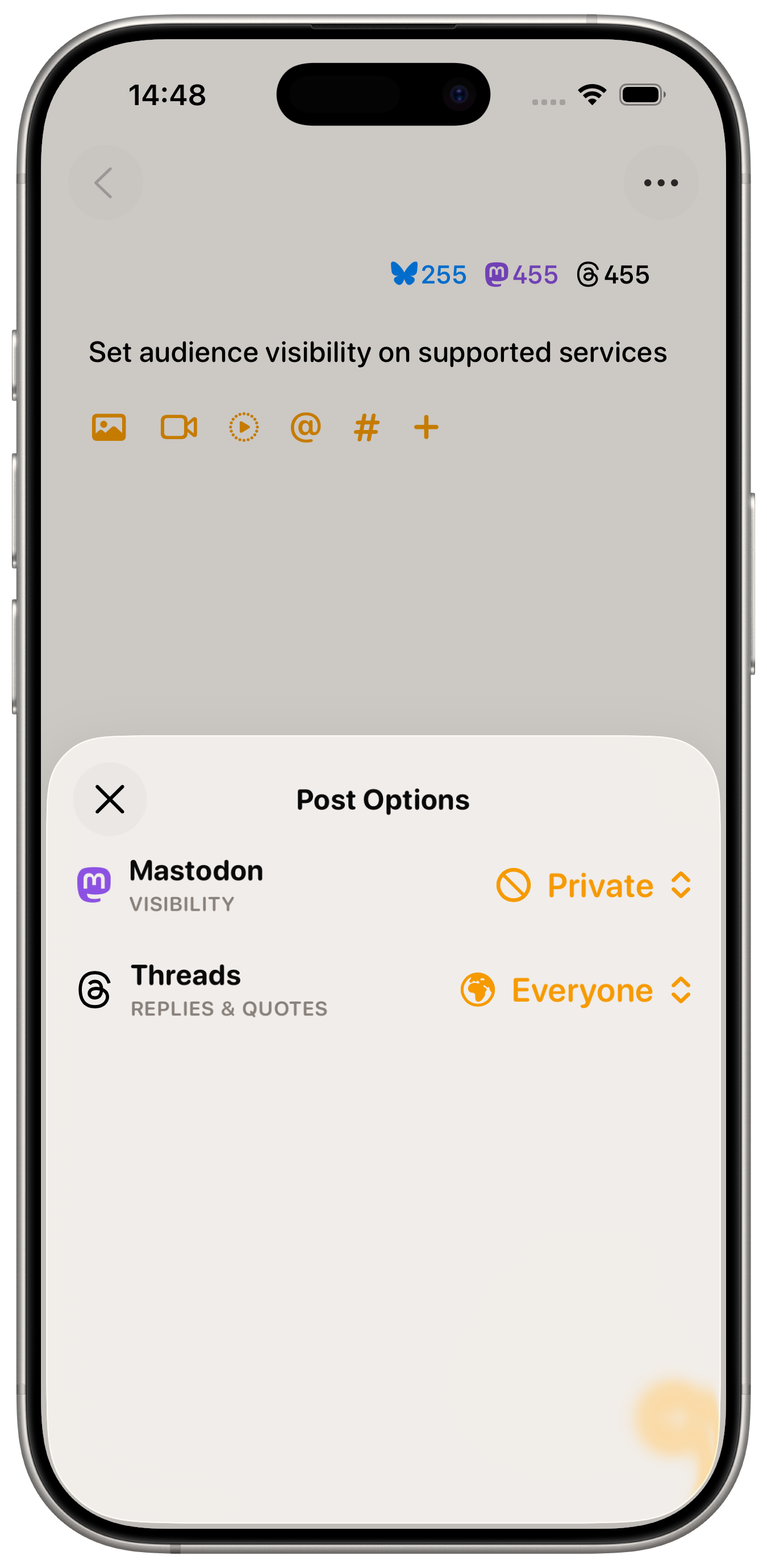 Per-network post options in Croissant